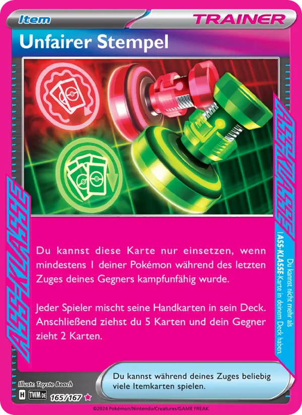 Unfairer Stempel
