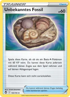 Unbekanntes Fossil