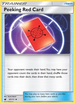 Peeking Red Card