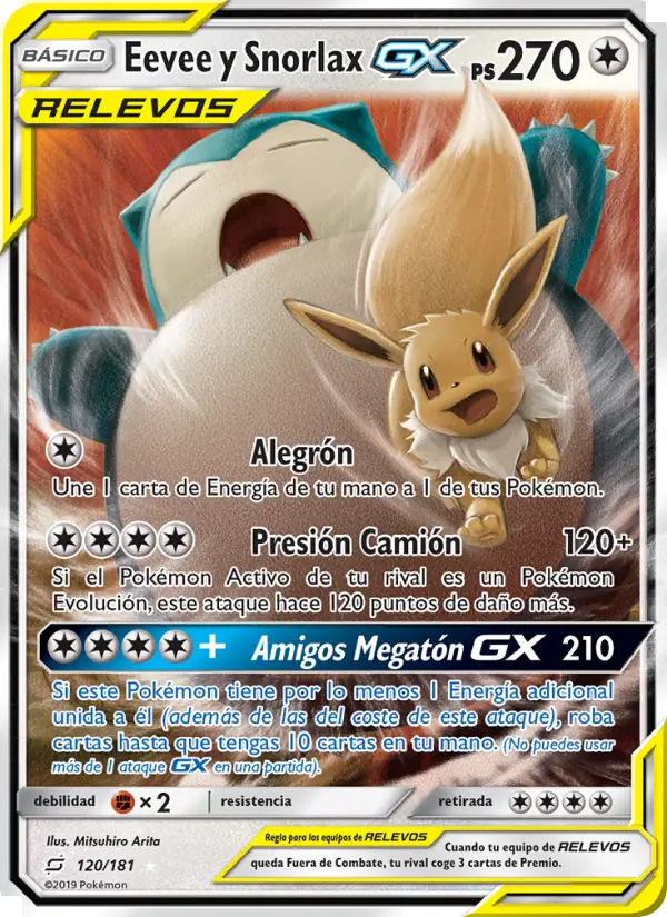 Eevee y Snorlax GX