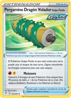 Pergamino Dragón Volador Golpe Fluido