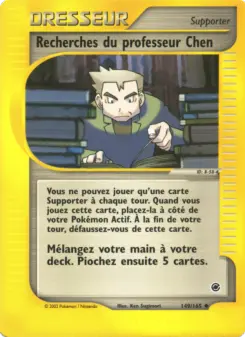 Recherches du professeur Chen