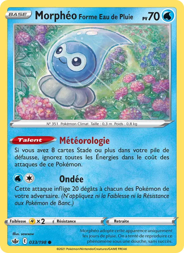 Morphéo Forme Eau de Pluie